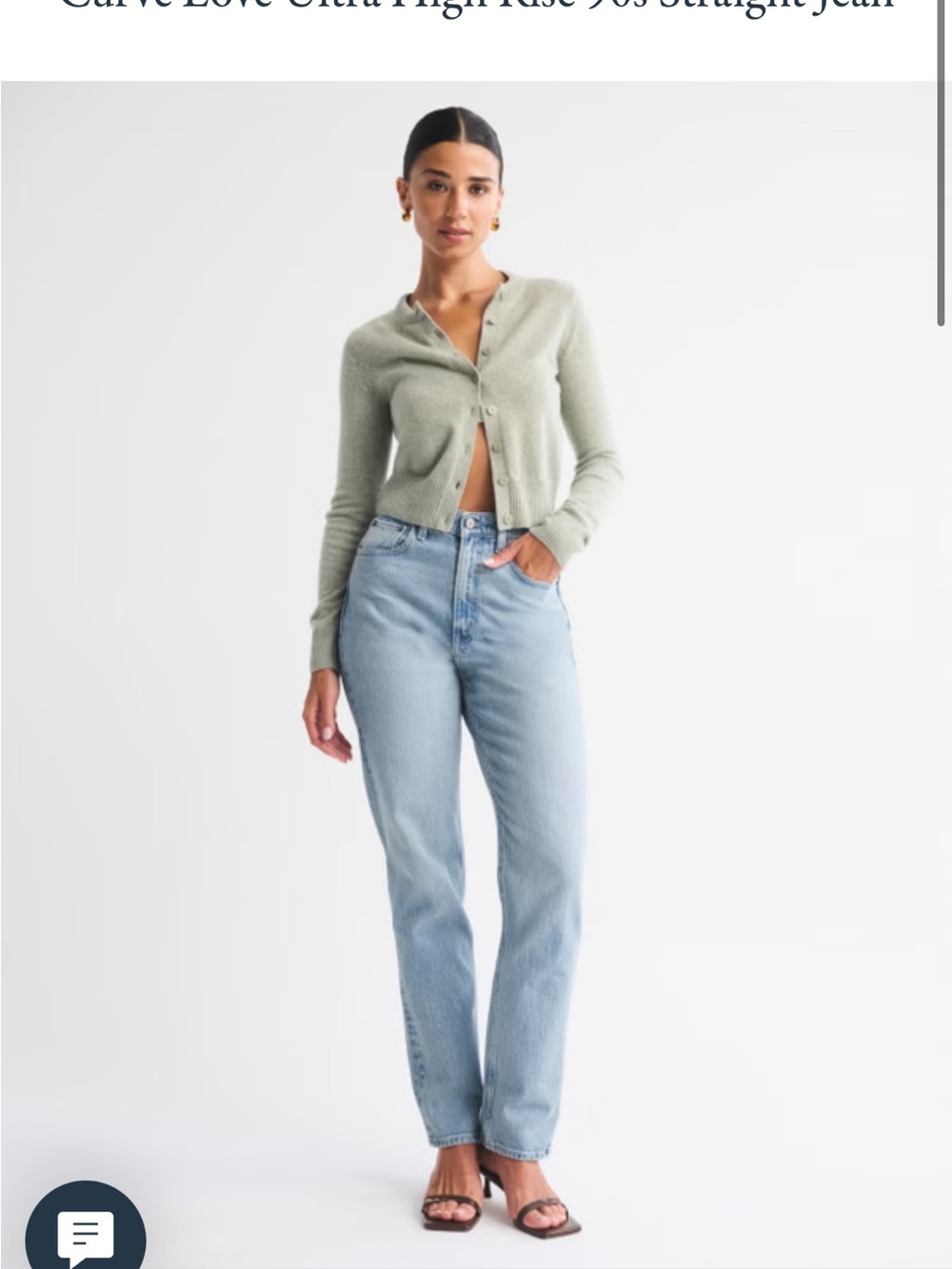 Abercrombie & Fitch Curve Love High-Rise 90s Straight Jeans - Women